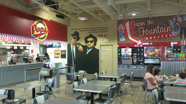 Route 66 Food n Fuel Joliet-Signed BluesBrothersPhoto-Diverse CustomersEatingJI.jpg